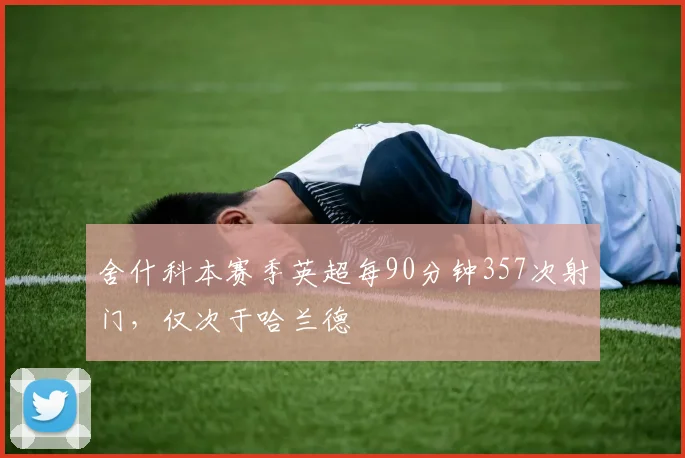 舍什科本赛季英超每90分钟357次射门，仅次于哈兰德